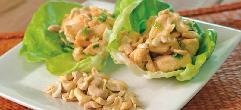 Cashew chicken lettuce wraps - Dr. Axe