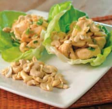 Cashew chicken lettuce wraps