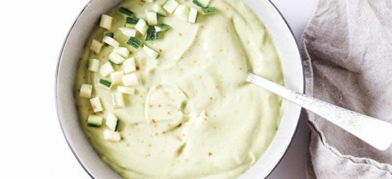 Chilled avocado and zucchini soup - Dr. Axe