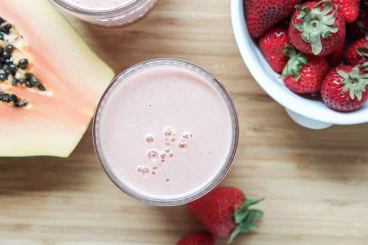 Strawberry papaya smoothie recipe - Dr. Axe