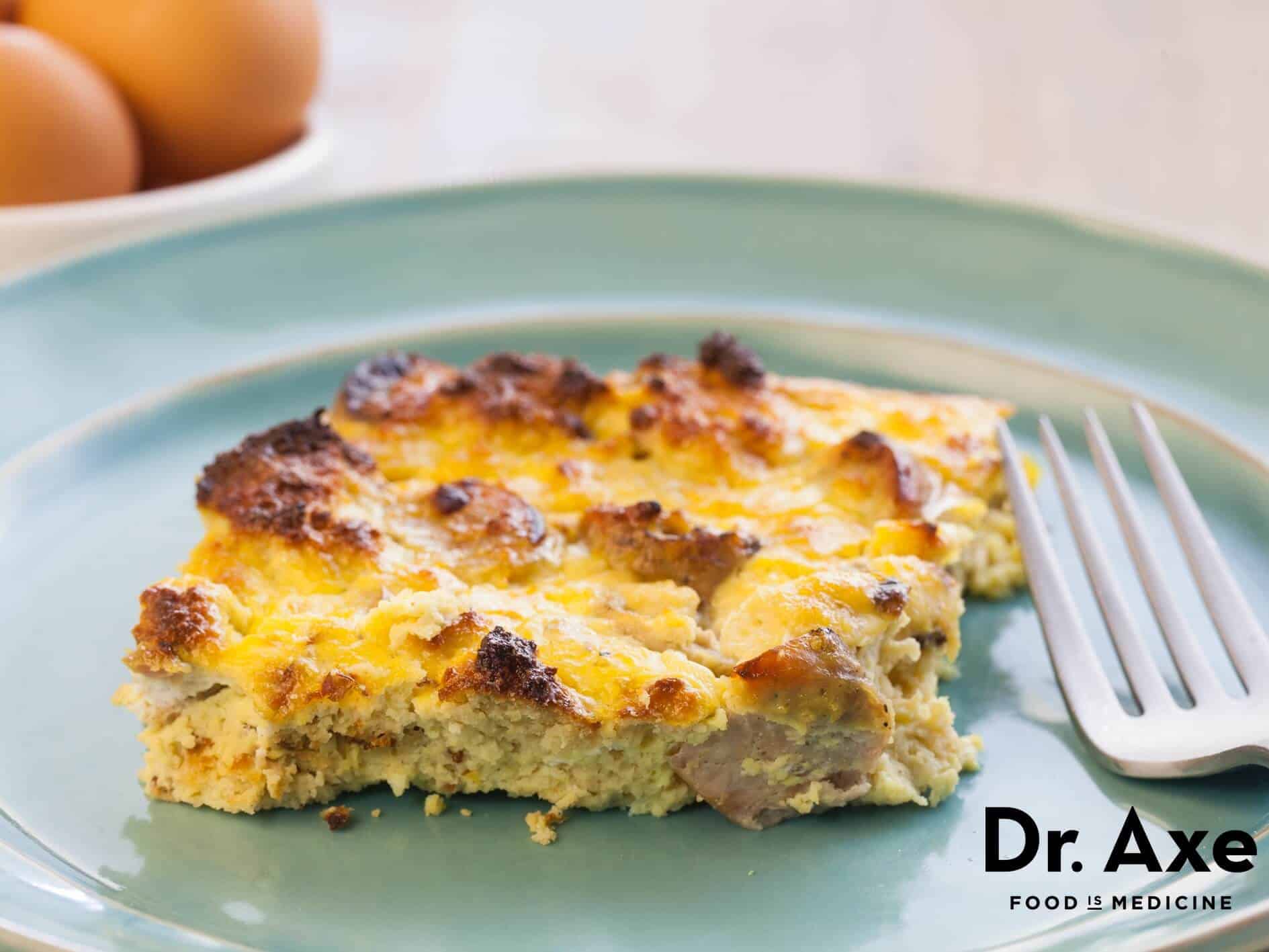 Sausage and egg breakfast casserole recipe - Dr. Axe