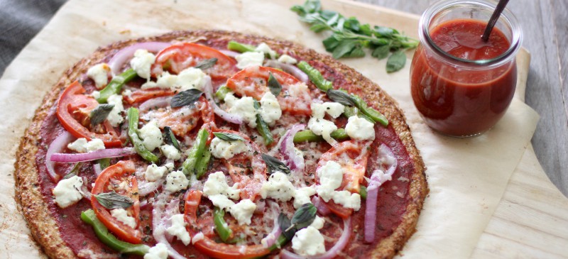 Cauliflower pizza crust - Dr. Axe