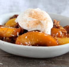 Coconut peach crumble - Dr. Axe