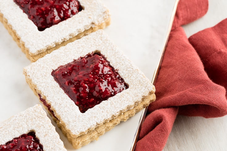 Raspberry linzer cookies - Dr. Axe